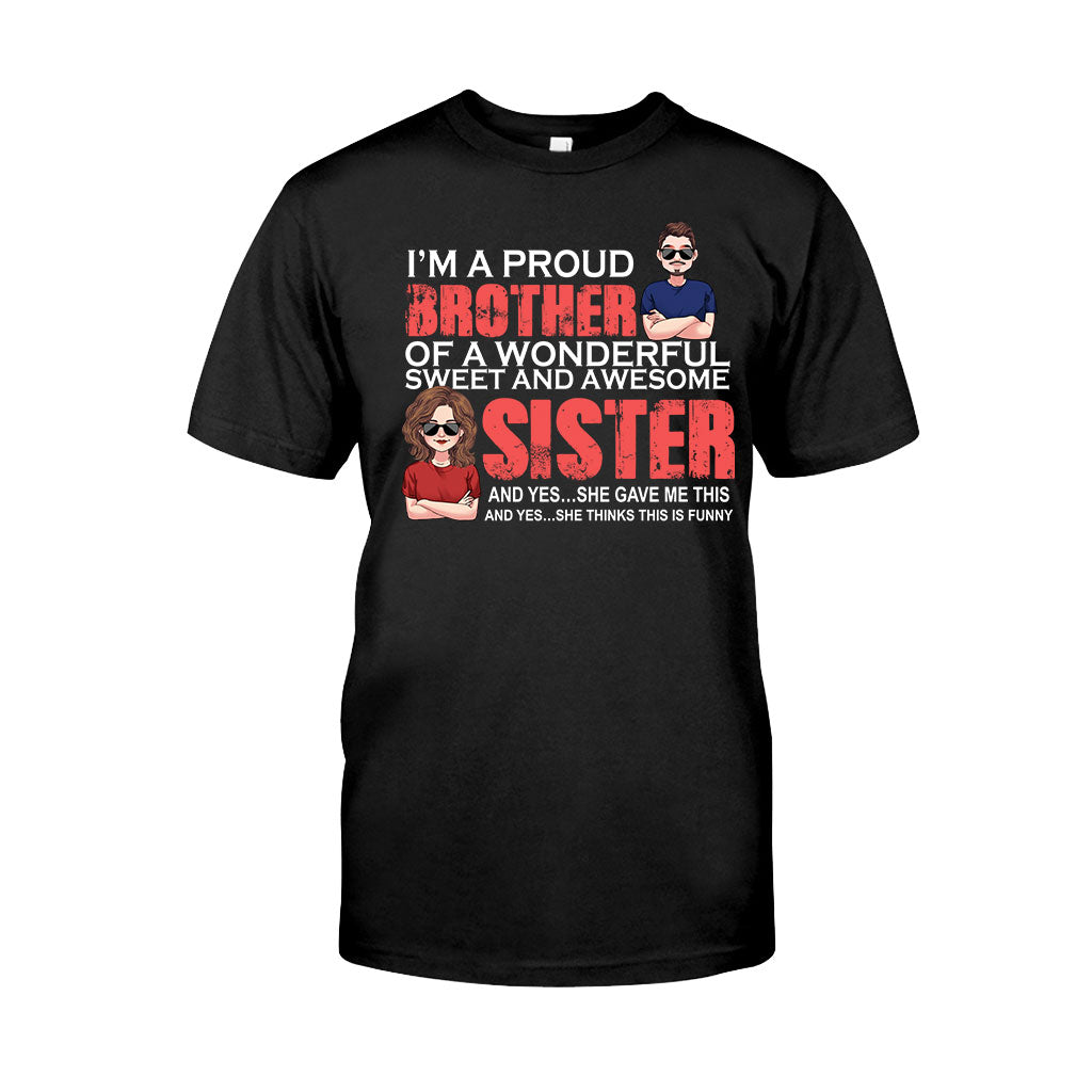 Je suis un frère fier - T-shirt et sweat à capuche personnalisés pour frères et sœurs