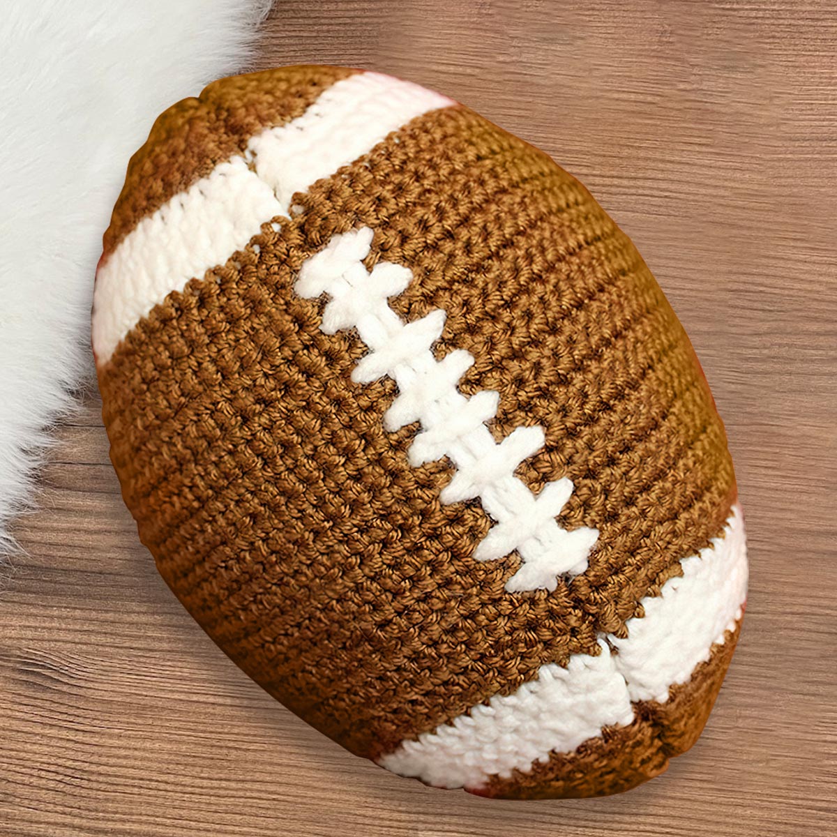 Ballon de football américain tricoté - Poupée de football tricotée à la main