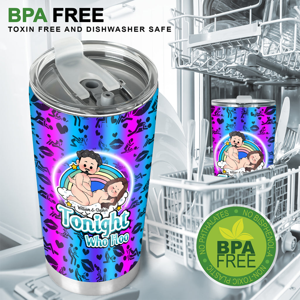 Tonight Who Hoo - Personalized Couple Tumbler