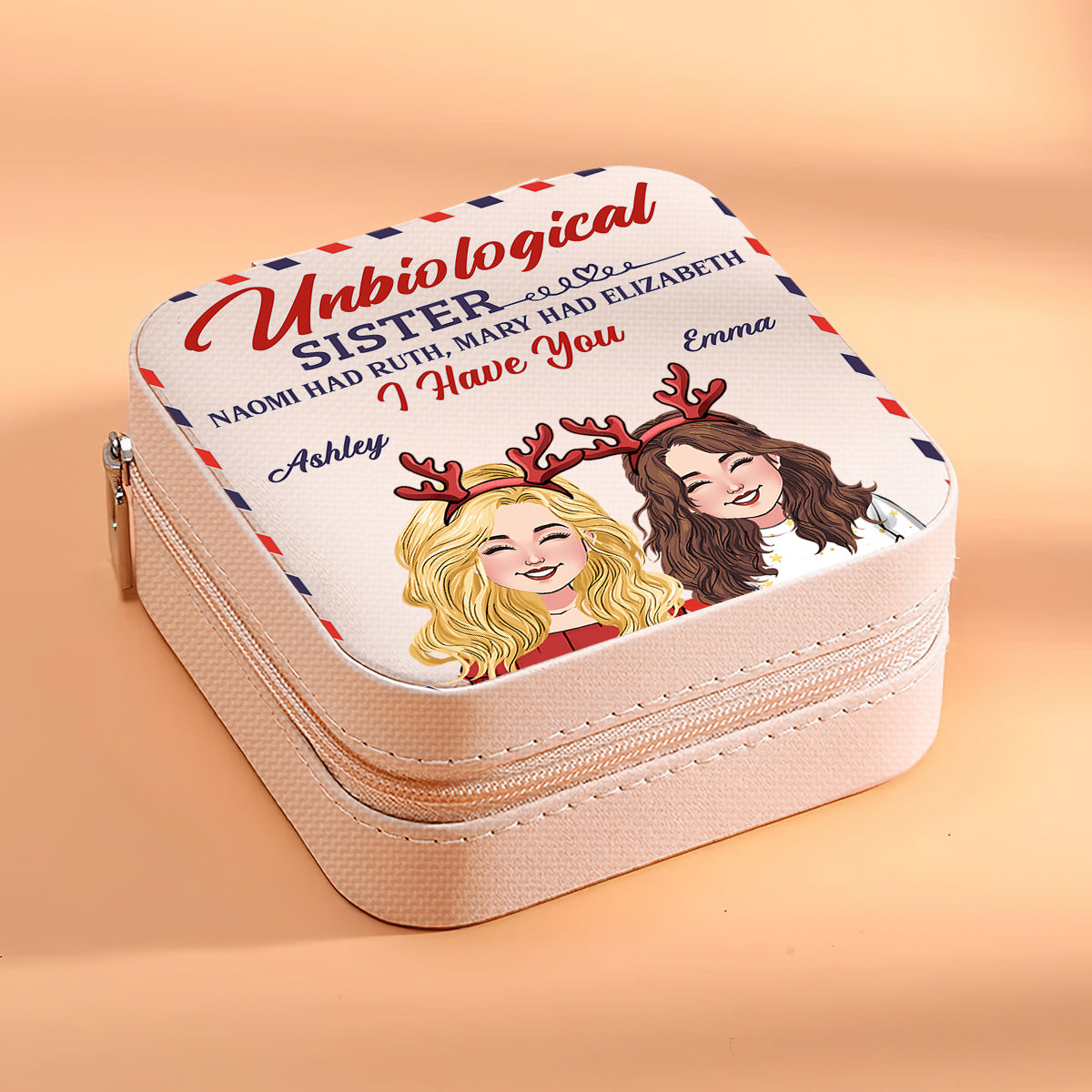 Unbiologische Schwester – Personalisierte Schmuckschatulle für die beste Freundin