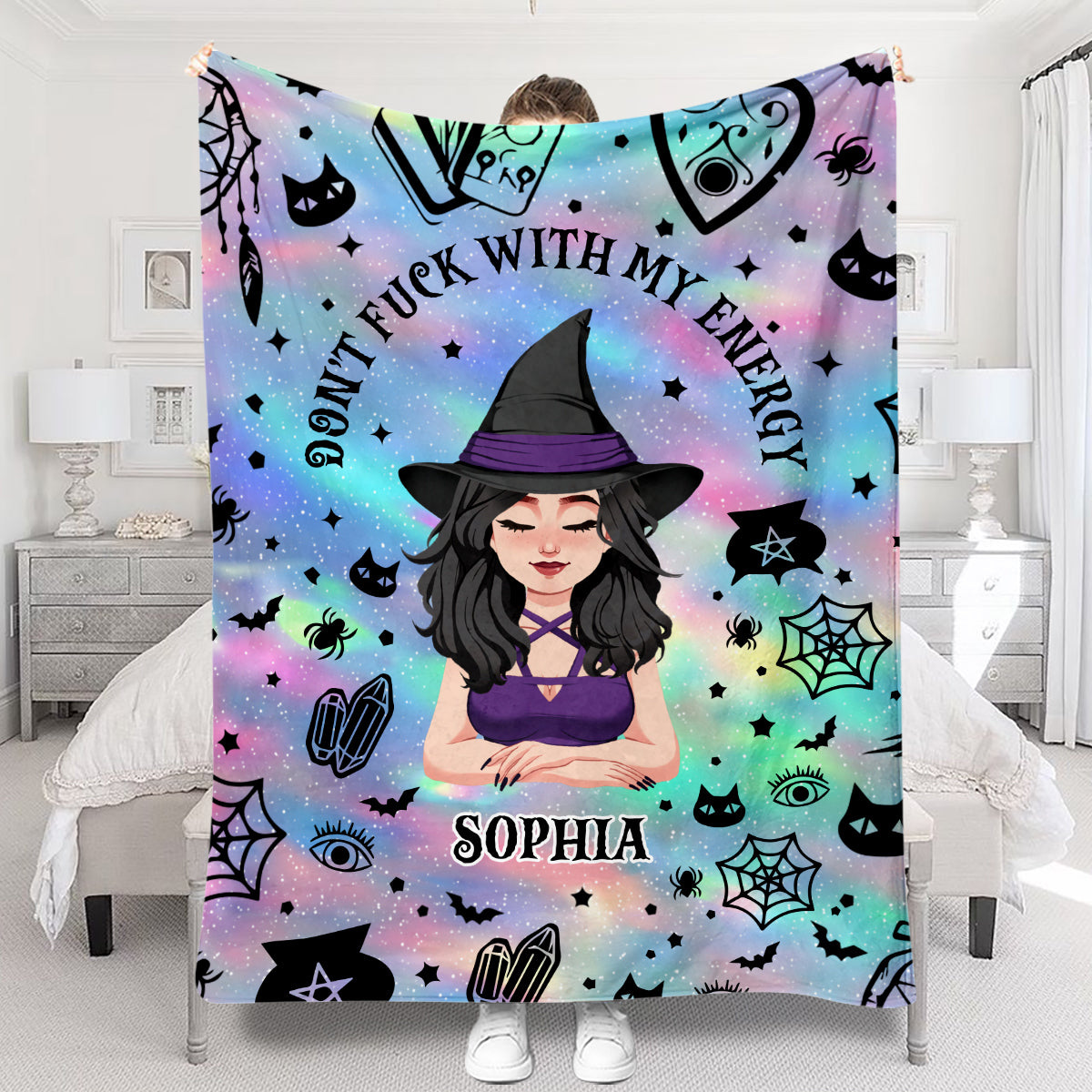 Don't F With My Energy - Personalized Witch Blanket