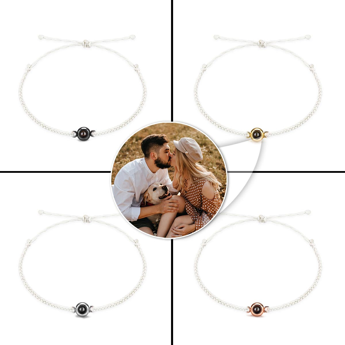 Liebe Familie – Personalisiertes Armband mit Familienprojektion