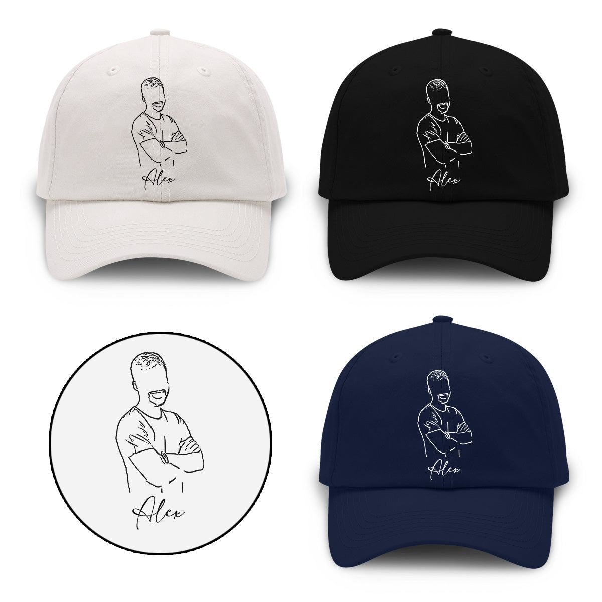 Casquette classique brodée personnalisée avec photo - Oncle