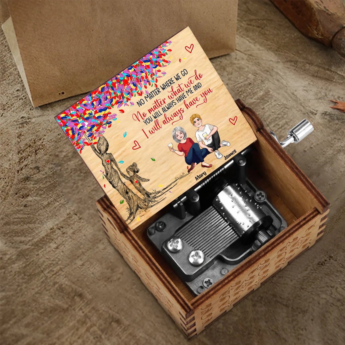 You're My Sunshine - Gift for mom, grandma, son, granddaughter, grandson, daughter - Personalized Hand Crank Music Box