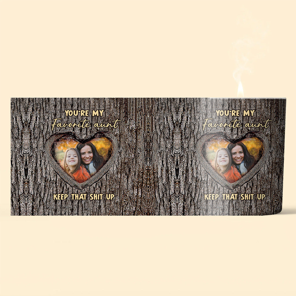 Tu es ma tante préférée - Cadeau pour tante - Bougie personnalisée avec couvercle en bois