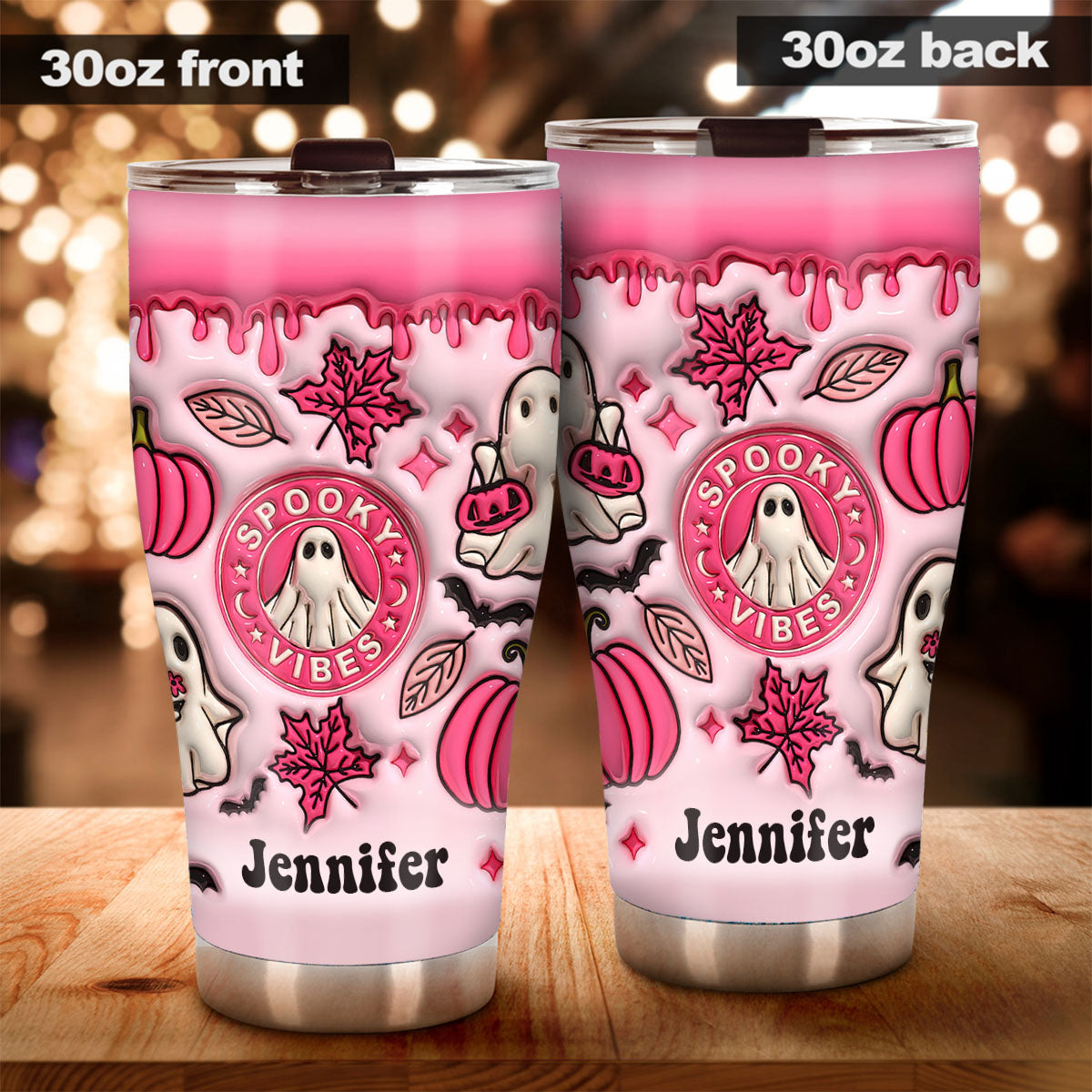 Spooky Vibes - Personalized Halloween Tumbler