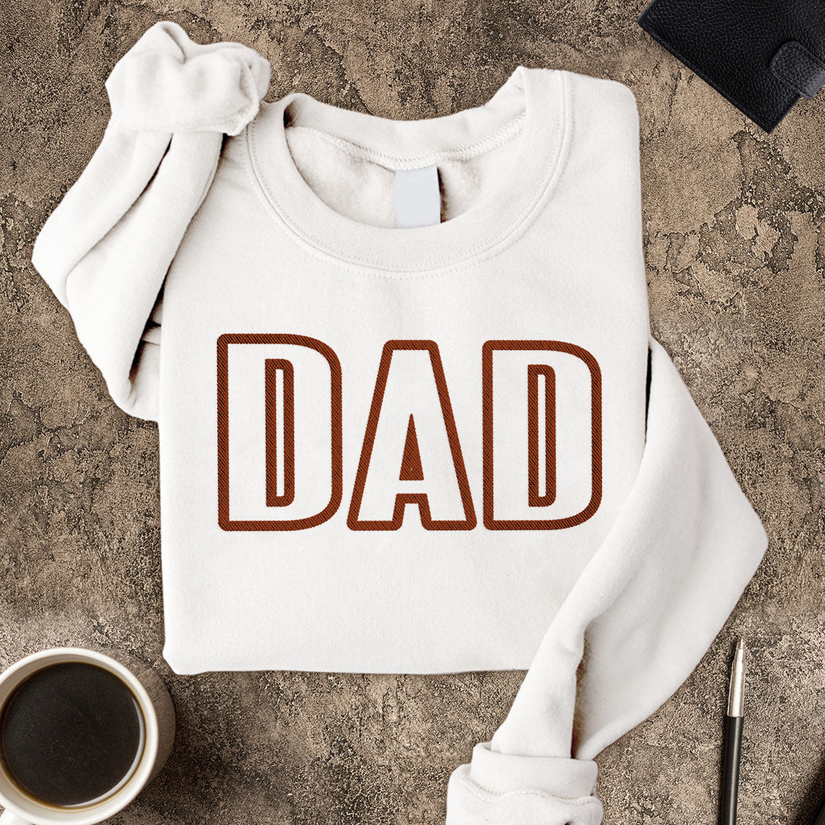 Custom Name - Personalized Father Embroidered Sweater