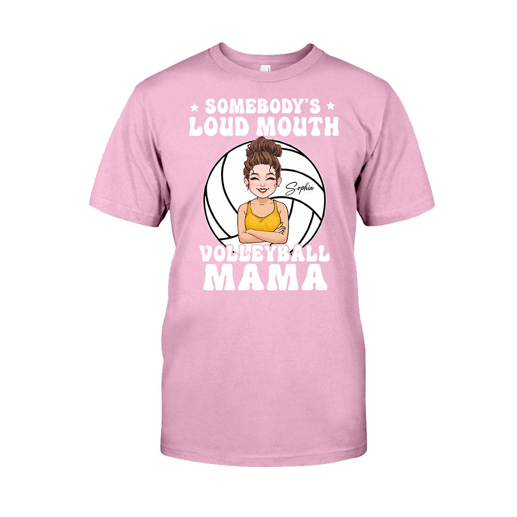 Loud Mouth Volleyball Mama - Personalized Volleyball T-shirt And Hoodie