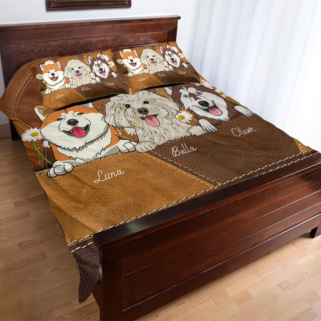 Life Is Better With Dogs - Personalized Dog Bedding Set