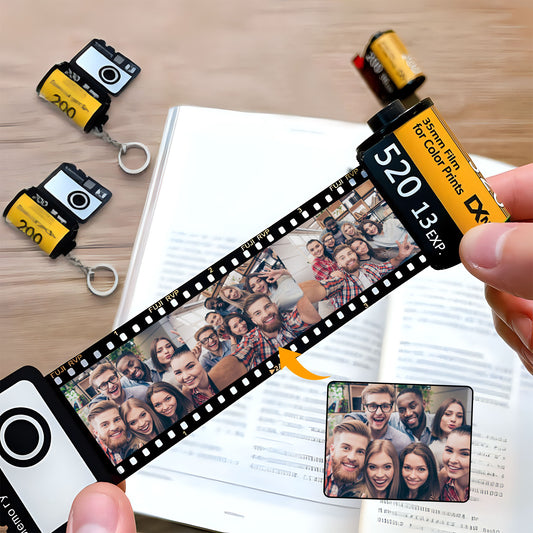 Meine Familie – Personalisierter Schlüsselanhänger mit Filmrolle
