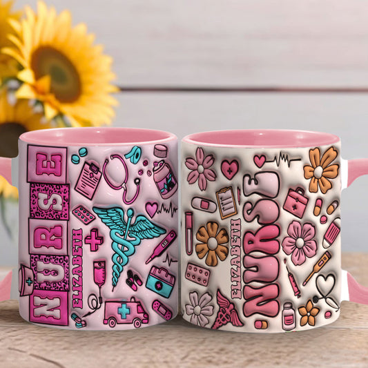 Nurse Life Inflated - Personalized Nurse Accent Mug