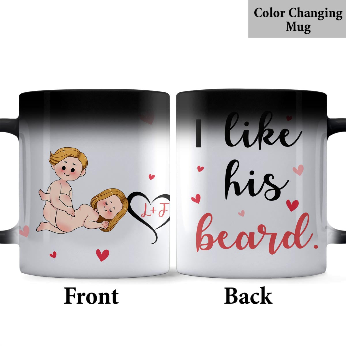 I Like His Beard I Like Her Butt - Personalized Couple Mug