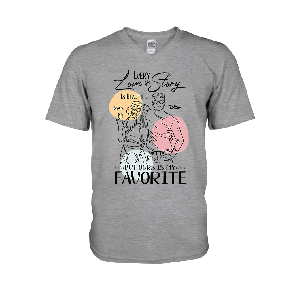 Every Love Story Is Beautiful - Personalized Couple T-shirt And Hoodie