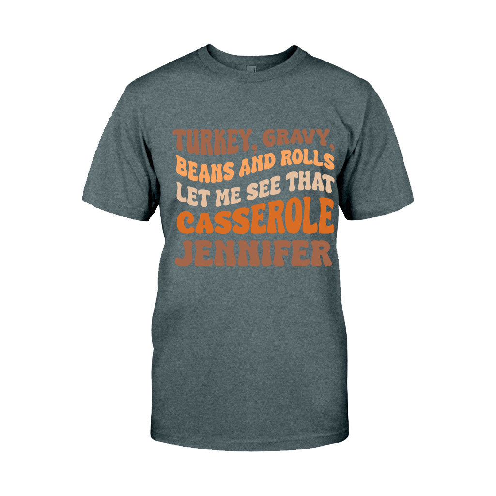 Zeig mir deinen Auflauf! – Personalisiertes Thanksgiving-T-Shirt und Hoodie