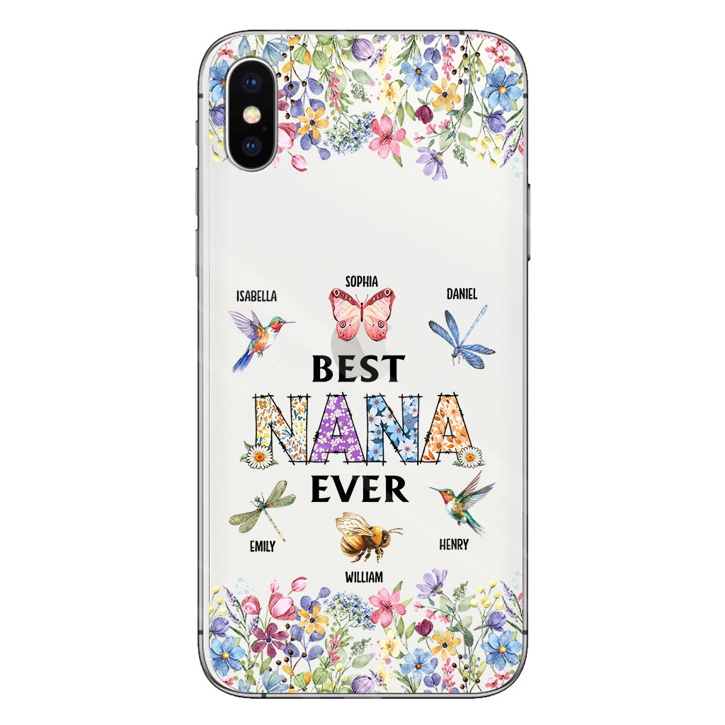 Best Mom Nana Ever - Personalized Grandma Clear Phone Case