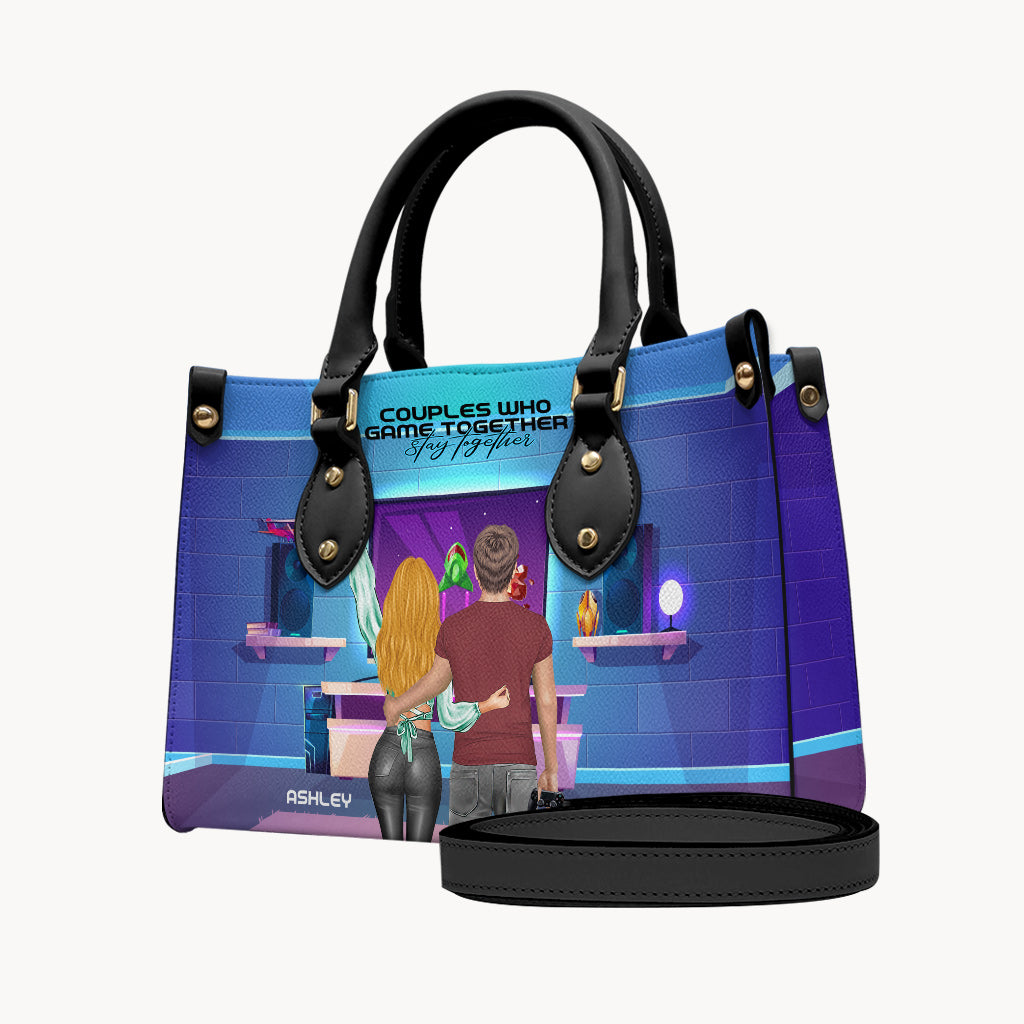 I Will Always Be Your Player Two - Video Game gift for boyfriend, husband, wife, girlfriend - Personalized Leather Handbag