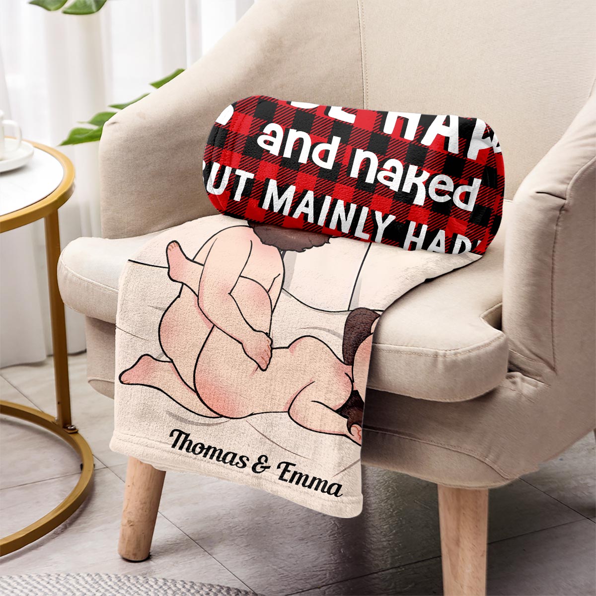 I Love Your Butt - Personalized Couple Blanket