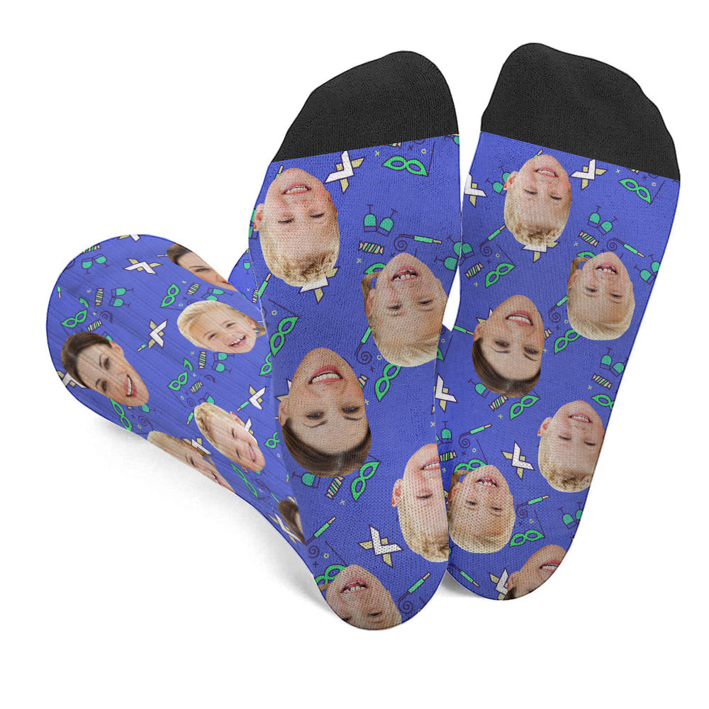 Chaussettes personnalisées pour belle-mère - Motif de fête personnalisé