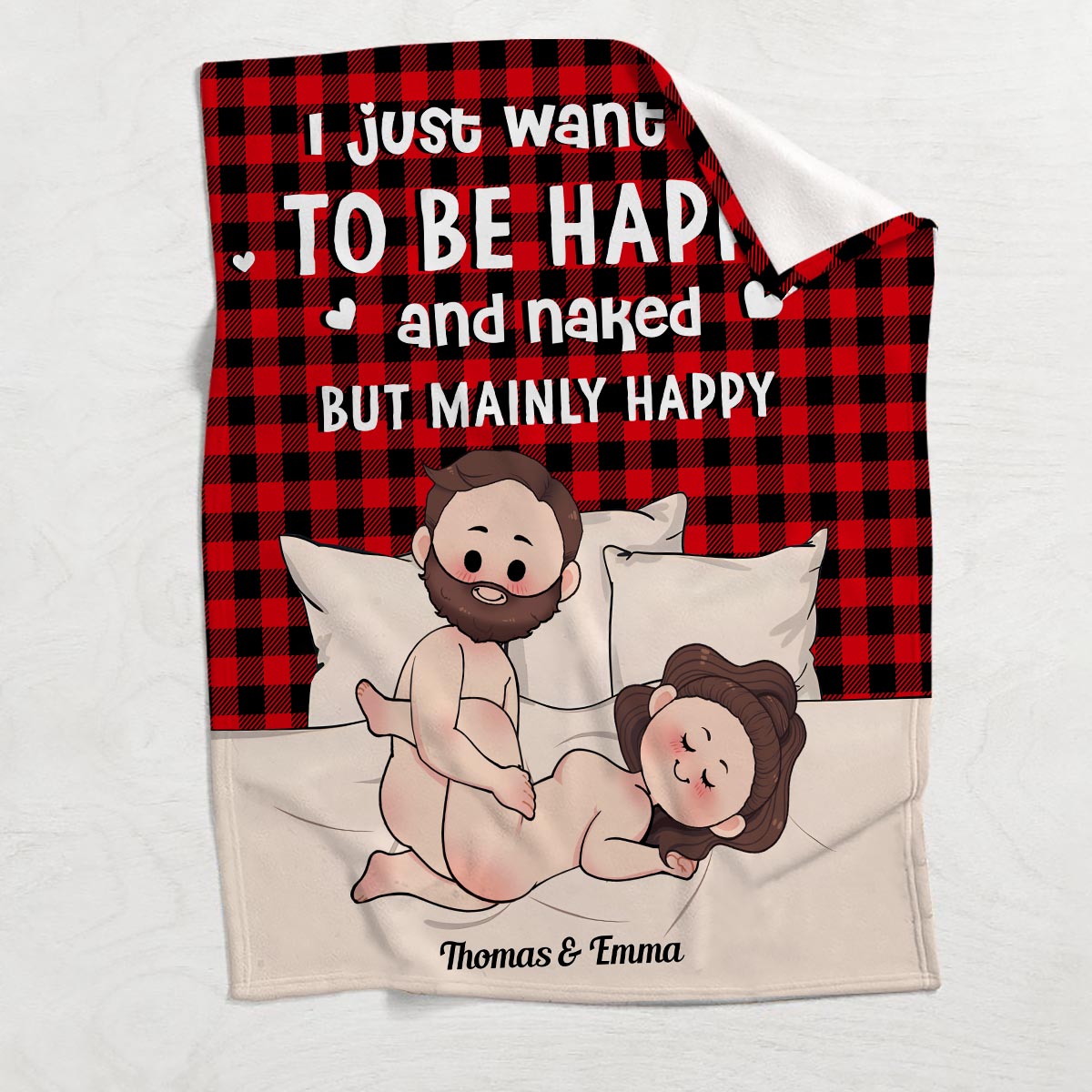 I Love Your Butt - Personalized Couple Blanket