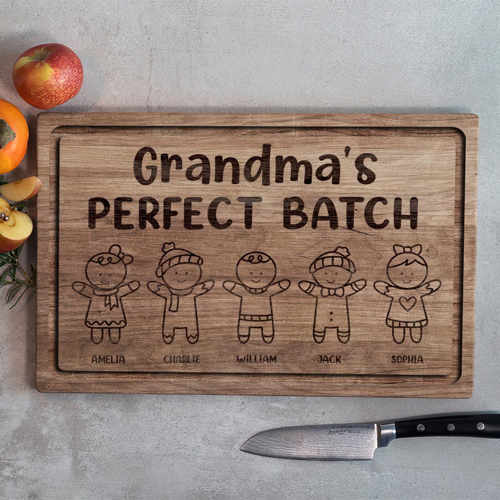 Grandma's Perfect Batch - Personalized Grandma Cutting Board