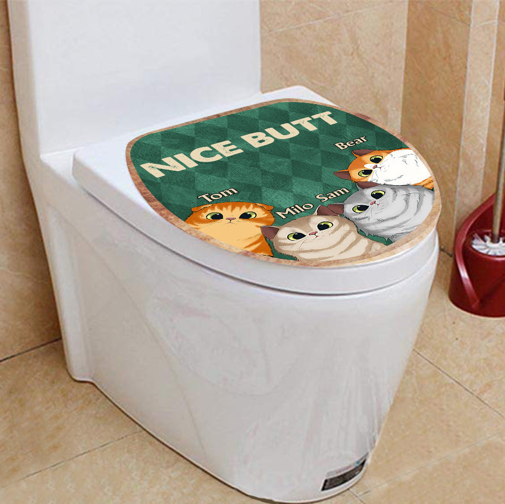 Nice butt Shower - Dog gift for dog lover, cat lover - Personalized Bathroom Mats Set
