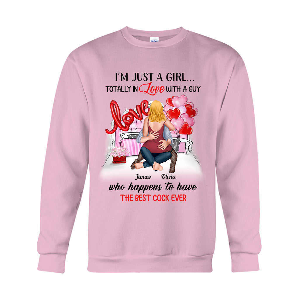 I'm Just A Girl In Love With A Guy - Personalized Couple T-shirt And Hoodie
