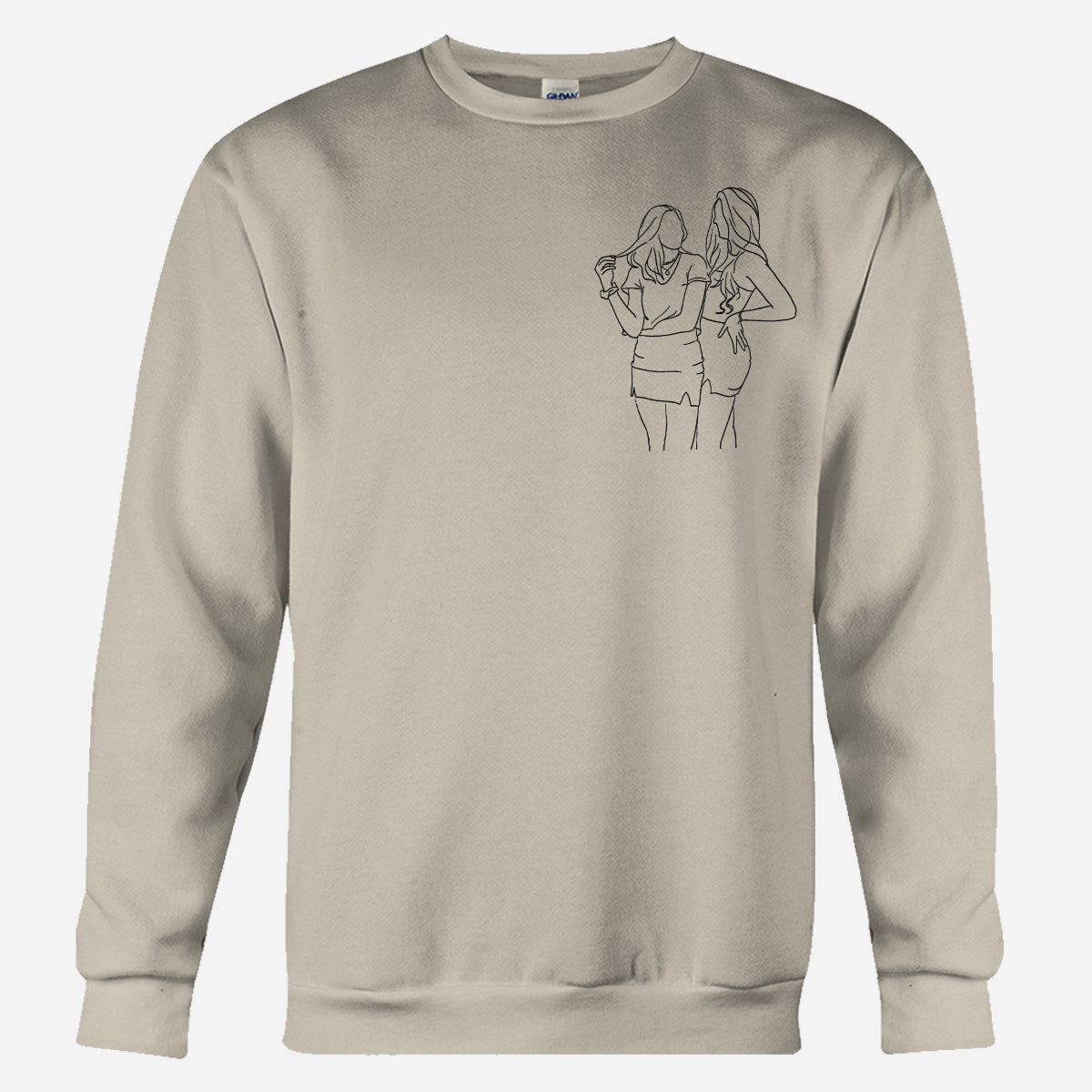Custom Line Art - Personalized granddaughter Embroidered Sweater