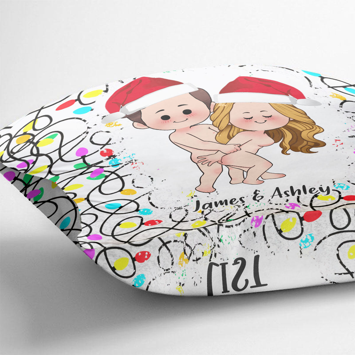 I Can Get You On The Naughty List - Personalized Couple Throw Pillow