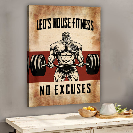 No Excuses - Personalized Fitness Canvas And Poster