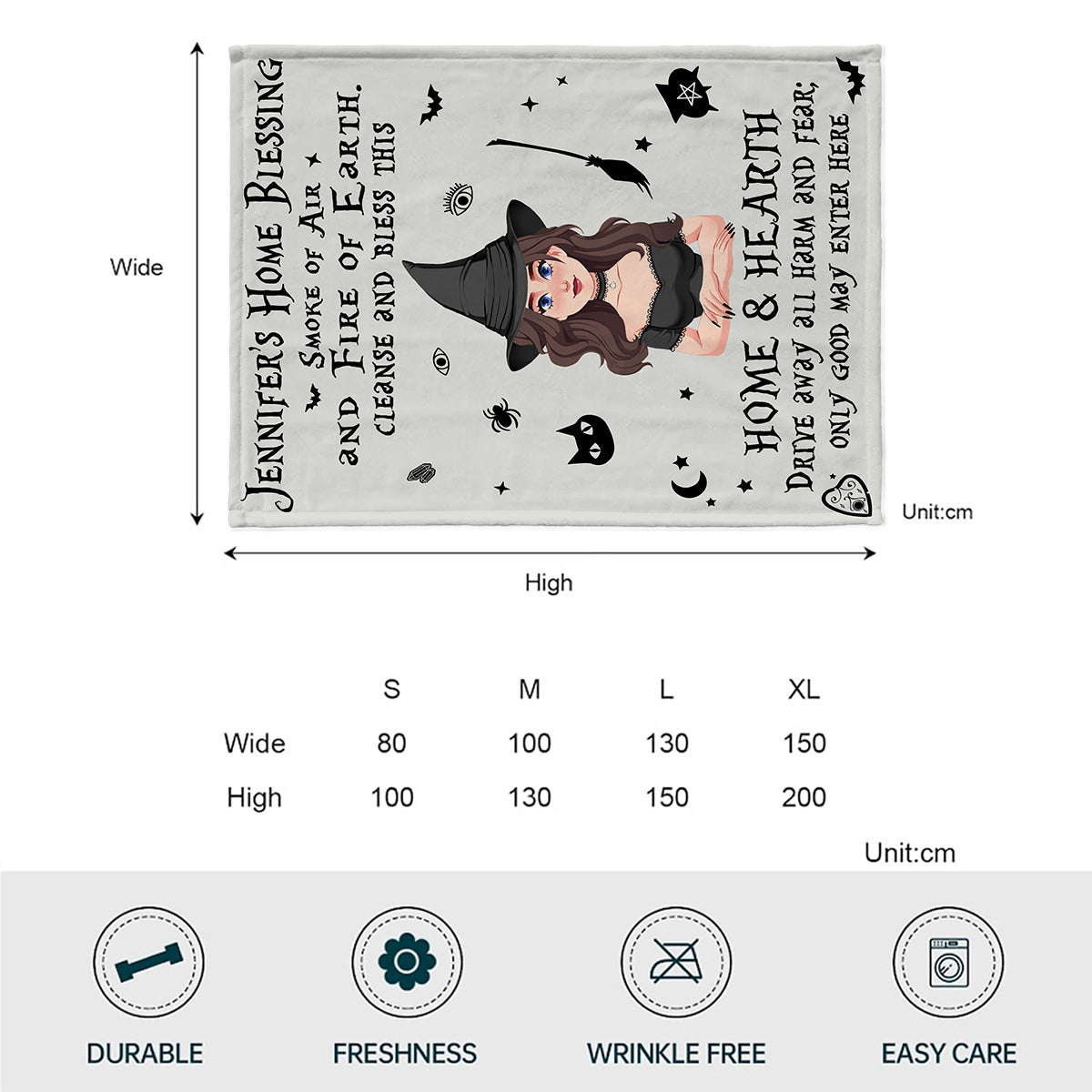 Home Blessing - Personalized Witch Blanket