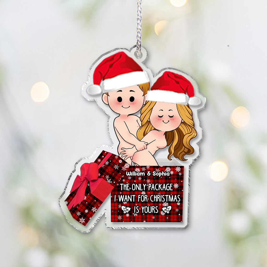 The Only Package I Want For Christmas Is Yours - Personalized Couple Ornament