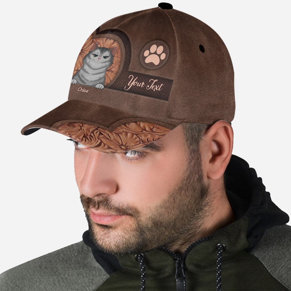 Personalisierte Kappe mit Hunde- und Katzenmotiv – Geschenk für Hunde- und Katzenliebhaber – Klassische, personalisierte Kappe