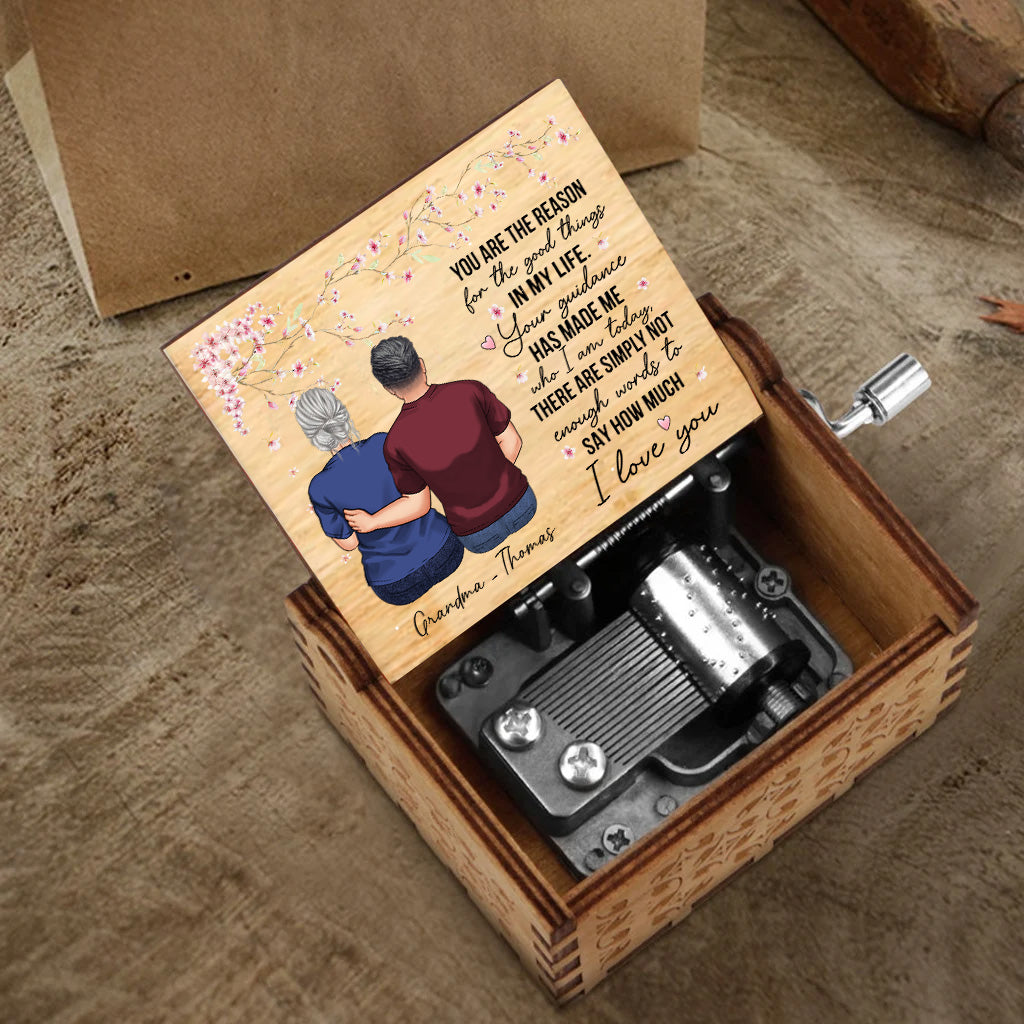 You Are The Reason - Gift for mom, grandma - Personalized Hand Crank Music Box