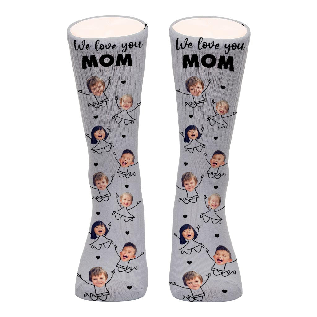 Love You Dad - Gift for dad, grandpa, mom, uncle, aunt, grandma - Personalized Socks