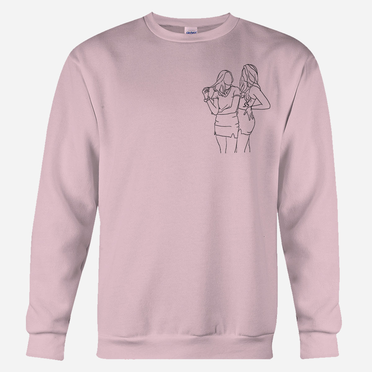 Custom Line Art - Personalized granddaughter Embroidered Sweater