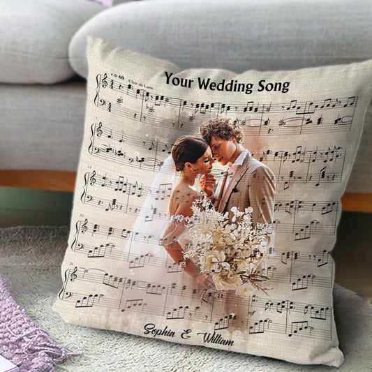 Beautiful In White - Personalized Husband And Wife Throw Pillow