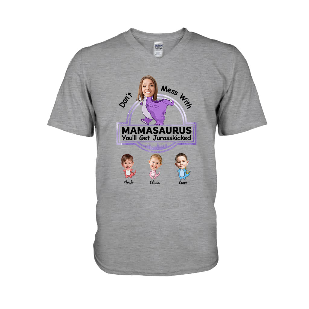 Don't Mess With Mamasaurus Jurasskicked - Personalized Mother T-shirt And Hoodie