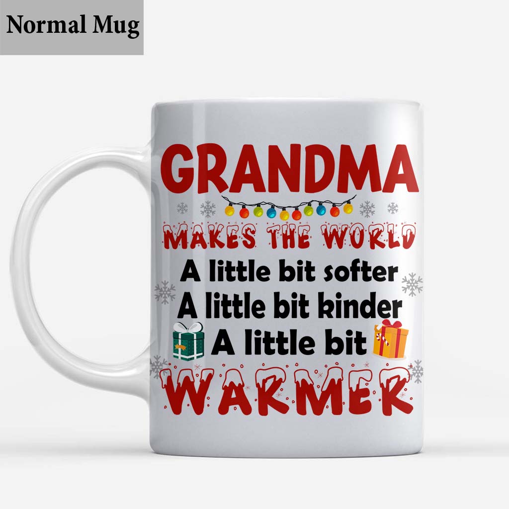 Oma macht die Welt wärmer – personalisierte Oma-Tasse