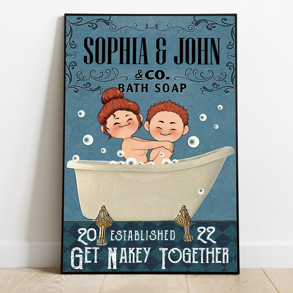 Get Nakey - Personalized Couple Canvas And Poster