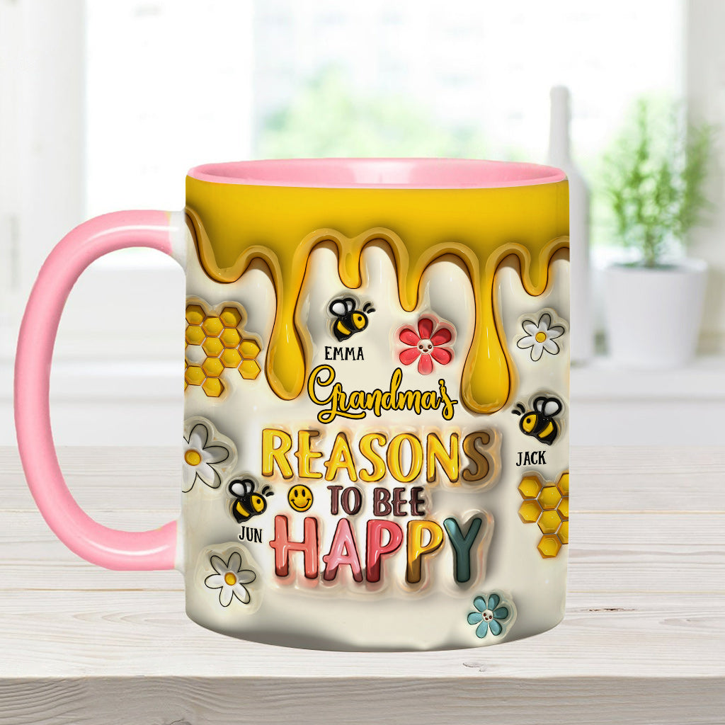 Omas Gründe, glücklich zu sein – Geschenk für Oma – Personalisierte Tasse