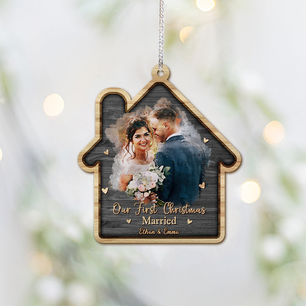 Our First Christmas - Personalized Husband And Wife Ornament