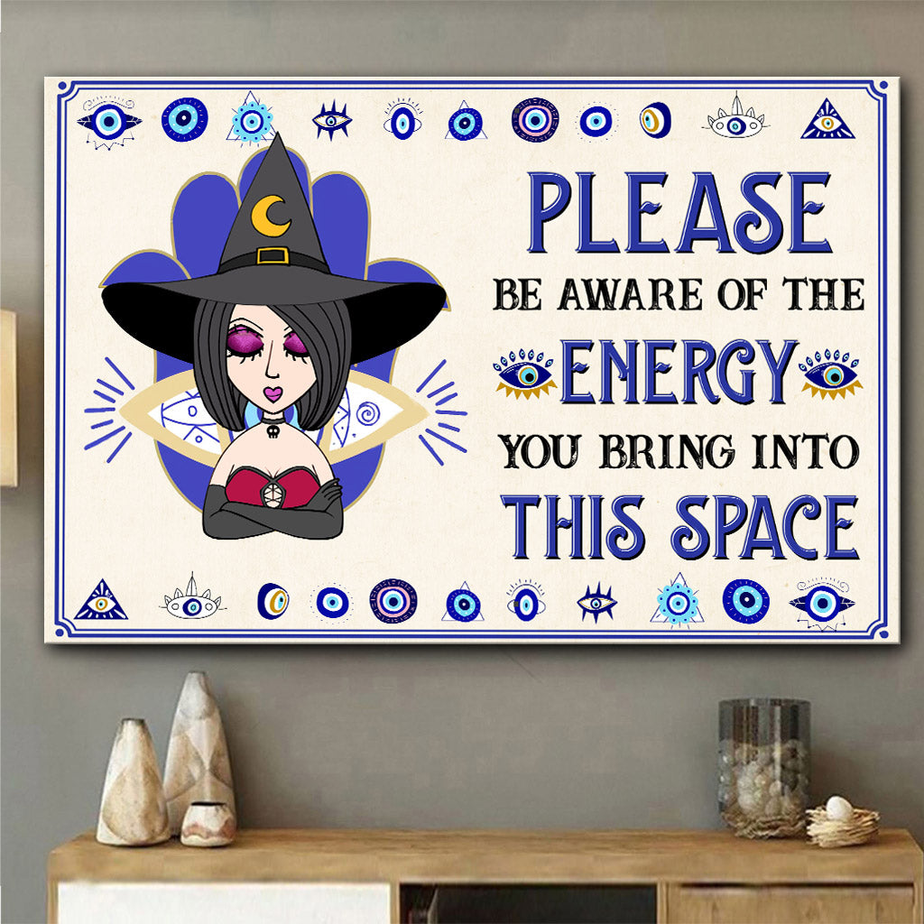Please Be Aware - Personalized Witch Canvas And Poster