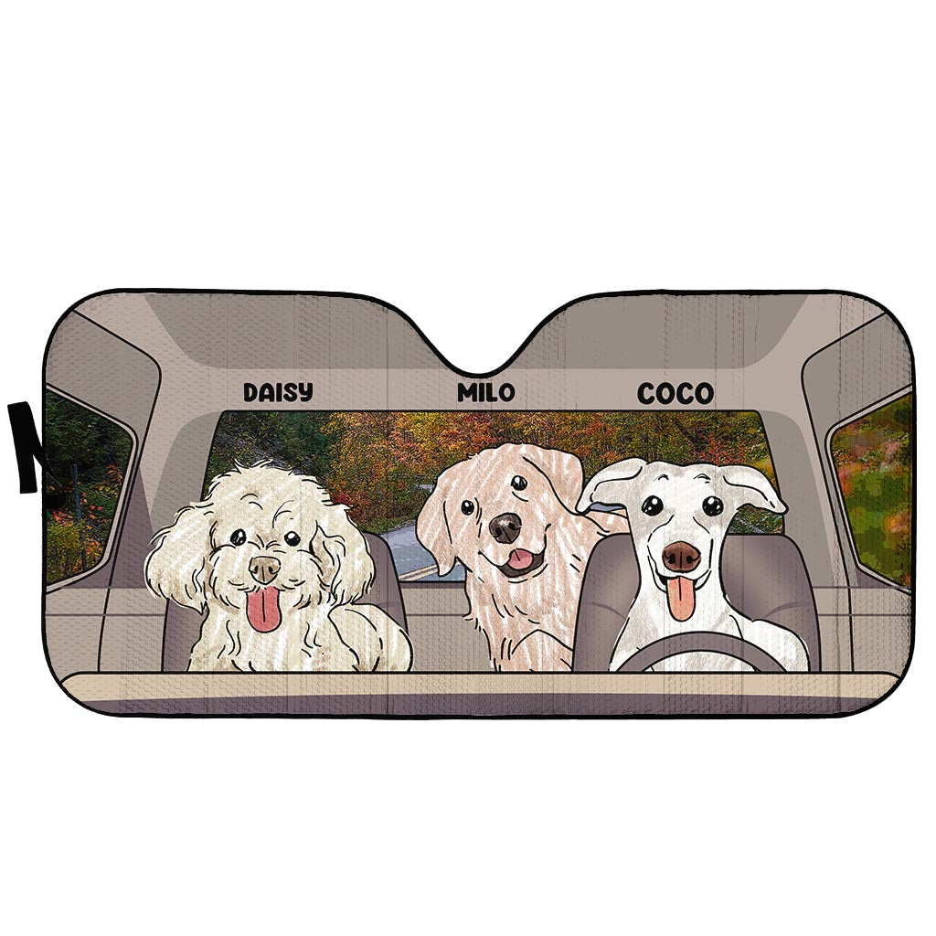 Lovely Paws - Pare-soleil personnalisé pour voiture pour chien