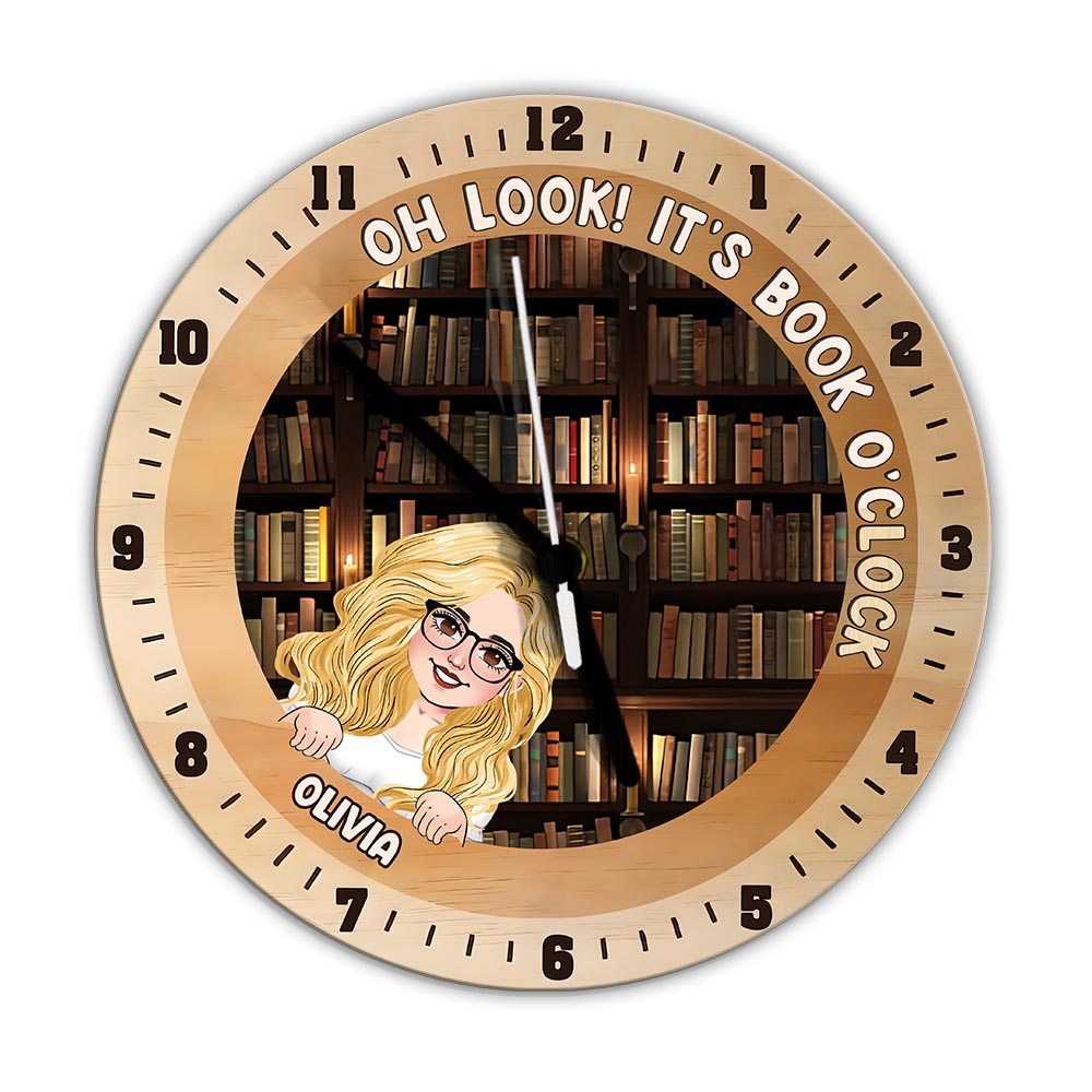 It's Book O'clock - Personalized Book Wall Clock