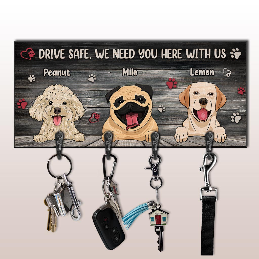 Conduisez prudemment - Porte-clés personnalisé pour chien