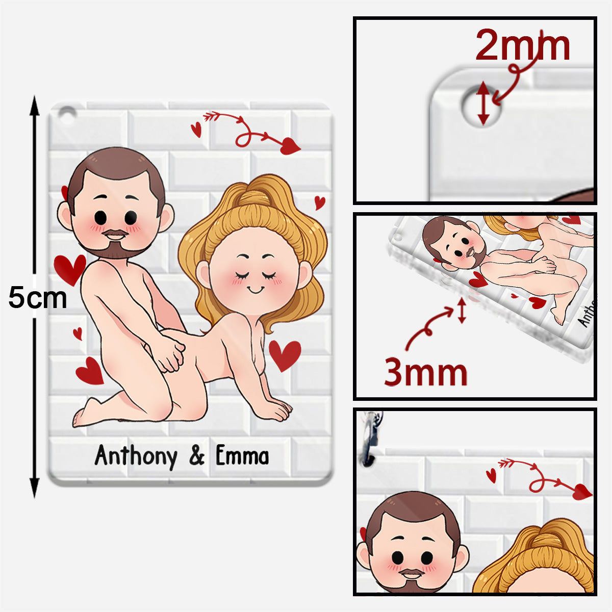 I Just Want You To Be Happy - Couple gift for husband, wife, boyfriend, girlfriend - Personalized Keychain