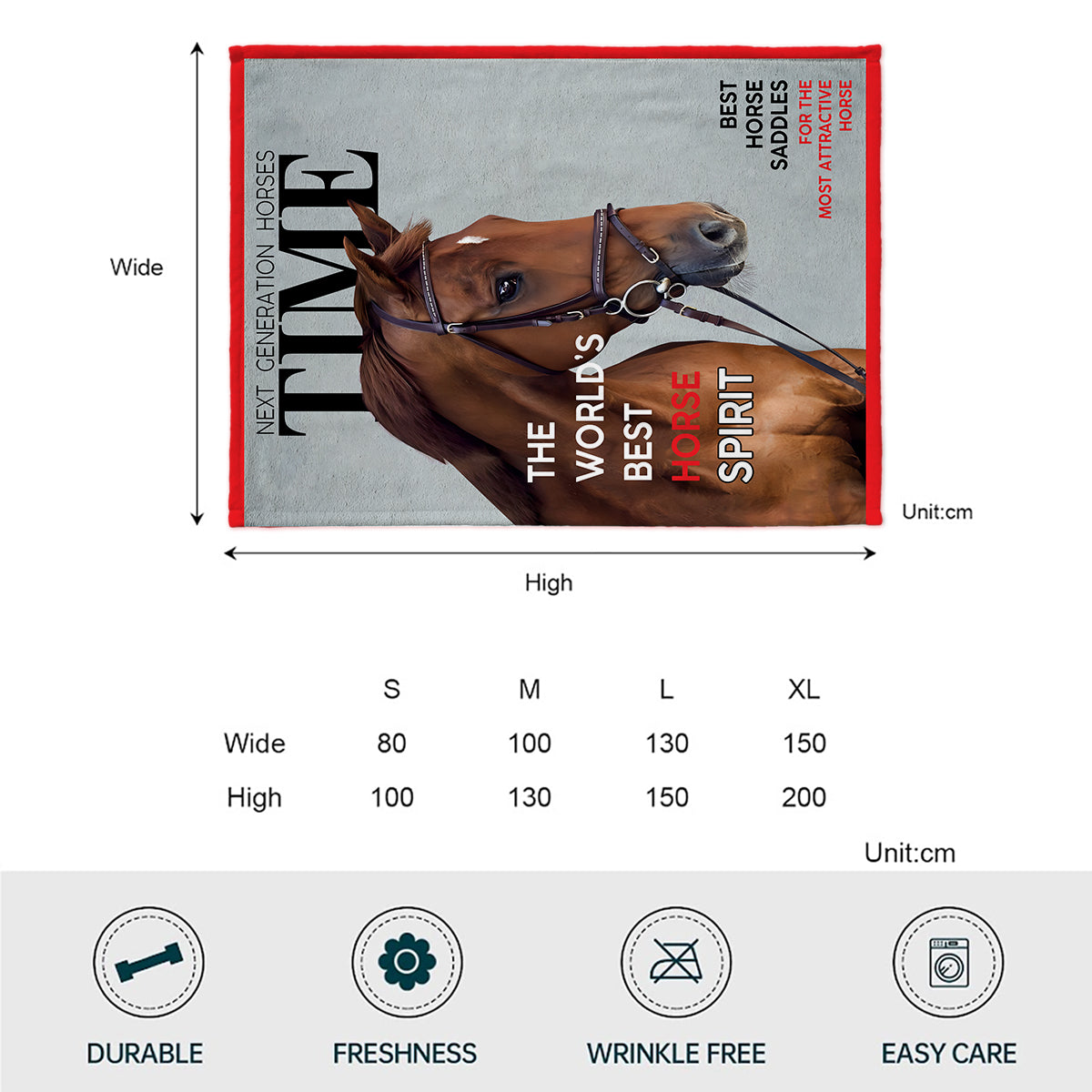 Couvertures de magazines - Couverture pour chevaux personnalisée