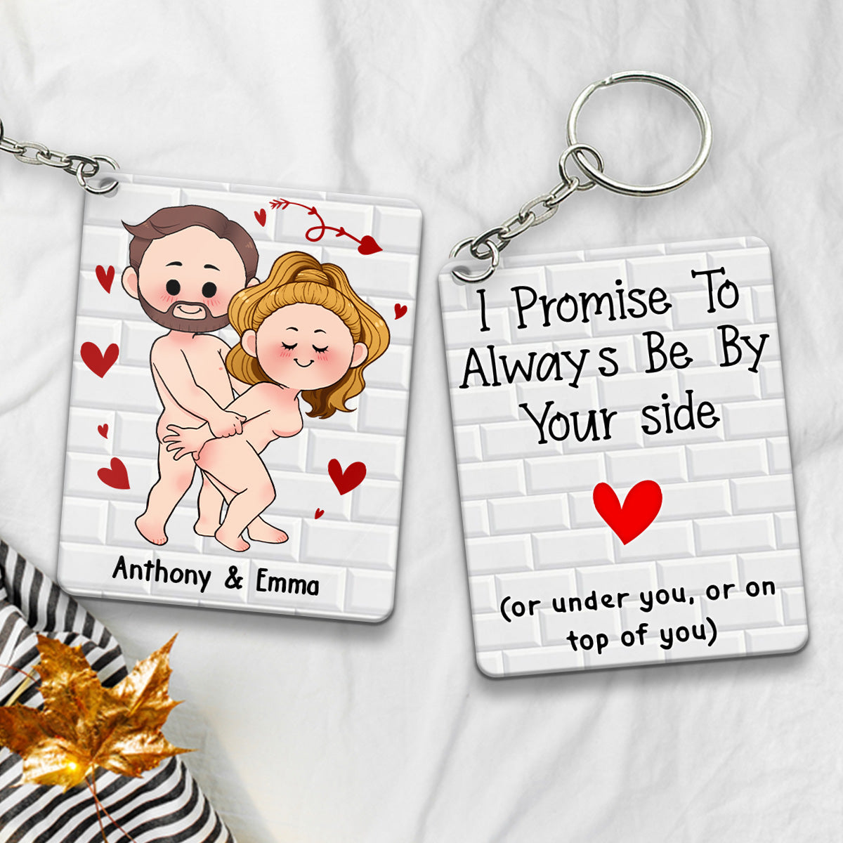 I Just Want You To Be Happy - Couple gift for husband, wife, boyfriend, girlfriend - Personalized Keychain