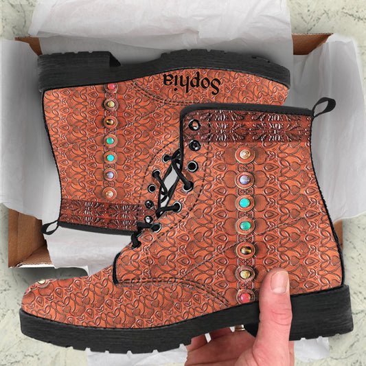 Namaste – Personalisierte Yoga-Lederstiefel