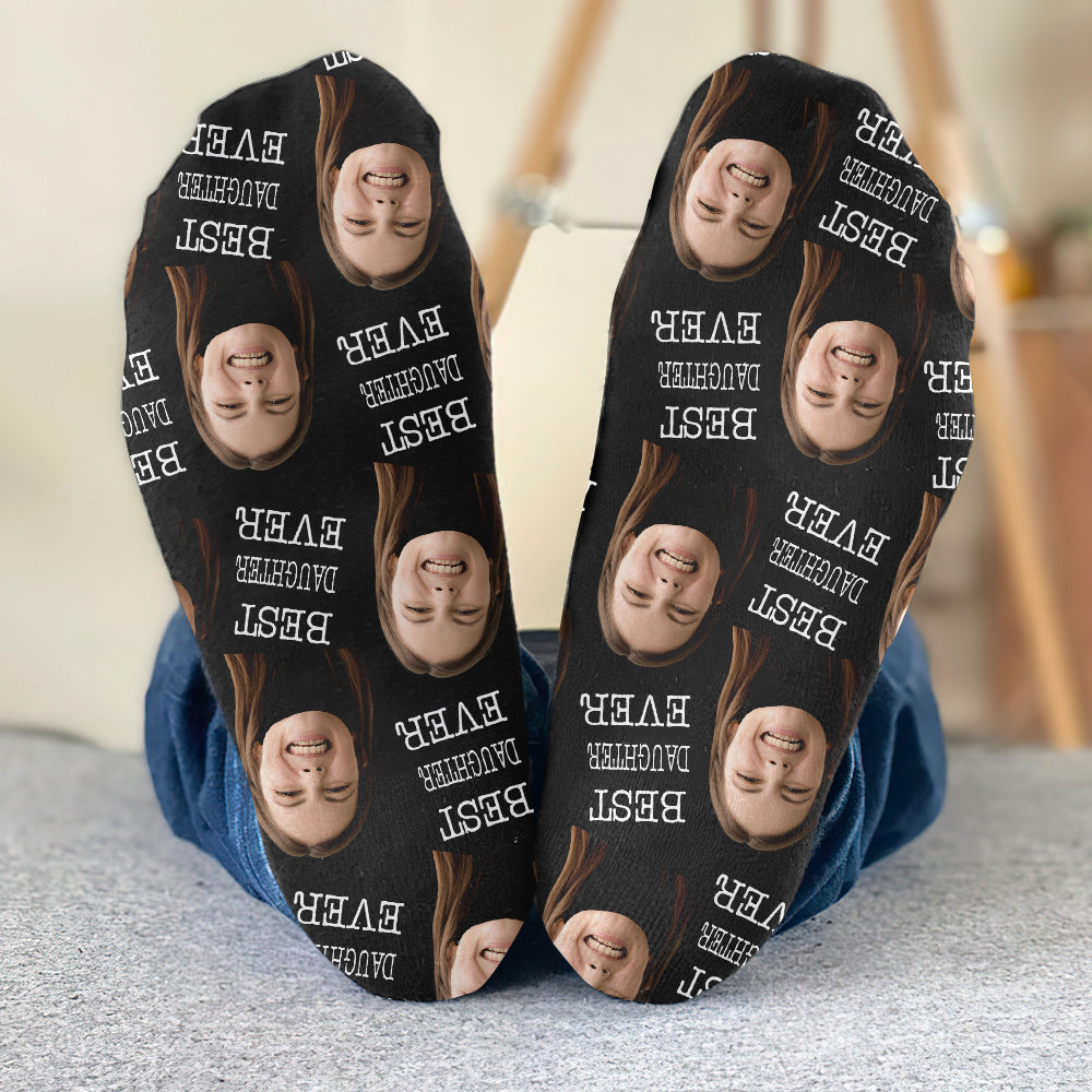 Face personnalisée - Chaussettes personnalisées pour fille